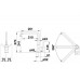 BLANCO set MAGNAT prírodný nerez 860 x 435 mm + MILA batéria chróm