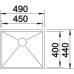 BLANCO Zerox 450-U drez nerezový , hodvábny lesk 517243