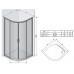RAVAK Blix BLCP4-80 sprchovací kút štvrťkruhový, white+Grafit 3B270100ZH