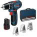 BOSCH GSR 12V-15 Professional Vŕtacie skrutkovač + 39 ks príslušenstva + taška 0615990GB0