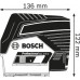 BOSCH GCL 2-50 C krížový laser + BM 3 + RM 2 + 1 x aku 2,0 Ah + L-Boxx, 0601066G03