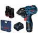 BOSCH Sada: GSR 120-LI + GDR 120-LI +2x GBA 12V 2.0Ah + GAL 1210 CV 06019G8023