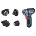 VÝPREDAJ Bosch GSR 12V-15 FC Set Vŕtací skrutkovač 2x 2,0 A , 06019F6000 POŠKODENÝ KUFOR!