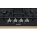 Bosch Séria 4 Plynová varná doska 60 cm tvrdené sklo, čierna PNP6B6B90