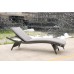 Záhradné lehátko CHARLOTTE 207x65x85cm, antracit / sivá 1095