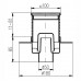 Podlahový vpust spodný DN 50 (PVS50N-L1) nerez 100x100 mm, s golierom 414L