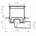 Podlahová vpusť bočná DN 50 (PVB50XN-L2) nerez 122 x 122 mm, s golierom Neptún 425XL