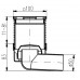 Podlahová vpusť bočná DN 50 (PVB50N1) 100 x 100 mm, nerez 413