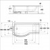 IDEAL Standard CONNECT vaňa 150 x 90/70 cm s IWS, pravá E019901