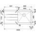 Franke Crystal CYV 611, 1000x510 mm, nerez + biele sklo, drez pravý 101.0062.562