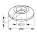 Danfoss 2 rozety + 1 kryt na potrubie pre sadu URX nerez 013G3134