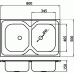 NOVASERVIS kuchynský drez 50 x 80 x 15 cm nerez DR50/80D, otvor pre batériu, ZLÁ HRANA