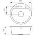 FERRO MEZZO II Granitový drez 510mm, šedý DRGM1/51GA