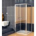 RONAL ECP2 ECO-Line dvojkrídlové dvere, 80cm, aluchrom / číre sklo ECP208005007