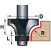 EXTOL PREMIUM fréza zaoblovacia (vyduté) do dreva, R3xD21,5xH12, stopka 8mm 8802103