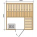 Kabína fínskej sauny 2000x2000mm, vstup čelné FS-200
