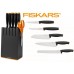 Fiskars Functional Form blok čierny s 5 nožmi (102638) 1014190