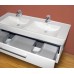 INTEDOOR NORDIC kúpeľňová skrinka 130 cm závesná s keramickým umývadlom NR 130D 55