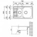 Franke Polar PXN 651-78, 780x490 mm, nerezový drez 101.0252.192