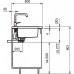 Franke Kubus KBX 210/610-45, 480x430 mm, nerezový drez 127.0039.221