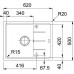 Franke SET G65 granitový drez BFG 611-62 pieskový melír+batéria FC 1839 chróm 114.0365.136