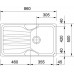 Franke Calypso COG 611, 860x500 mm, granitový biela ľad 114.0192.557