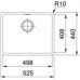 VÝPREDAJ Franke Sirius SID 110-50 tectonitový drez 525 mmx440 mm, čierny, POŠKRABIANÝ