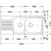 Franke Galileo GOX 621/2, 1160x510 mm, nerezový drez + sifón 101.0178.740