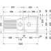 Franke Galileo GOX 651/2, 1000x510 mm, nerezový drez + sifón 101.0178.686