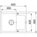 FRANKE SET G8 granitový drez MRG 611-62 strieborná + batéria FN 0147 chróm 114.0120.349