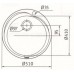 Franke Ronda ROL 610-41, 510 mm, tkaná štruktúra, nerezový drez + sifón 101.0286.009