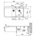Franke Sinos SNX 251/651/2, 965x510 mm, nerezový drez 127.0286.291