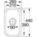 Franke Vail VBK 110-21, 260x440 mm, keramický drez, biely 126.0294.601