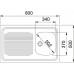 Franke Sara SXN 711 ECO, 800x500 mm, celoplošný drez, nerez 103.0205.153