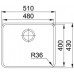 BAZÁR Franke Aton ANX 110-48, 510x430 mm, nerezový drez 122.0204.649 POŠKODENÝ!!