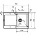 Franke Maris MRG 611-78 BB, 780 x 500 mm, fragranitový drez, sivý kameň 114.0363.221