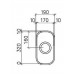 Franke Ariane ARX 110-17 S, 190x340 mm, nerezový drez, sitkový ventil 112.0156.342