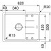 Franke Basis BFG 611-62, 620x500 mm, fragranitový drez, sivý kameň 114.0285.118