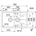 Franke Basic BFG 651-78, 780x500 mm, fragranitový drez, biela ľad 114.0285.214