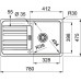 Franke Euroform EFG 614-78, 780x475 mm, Fragranitový drez grafit 114.0120.084