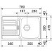 BAZÁR Franke Euroform EFN 614-78, 780x475 mm, nerezový drez 101.0684.386 POŠKODENÝ!!