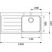 Franke Epos GlEOV 611/2, 1000x510 mm , nerez + čierne sklo, drez + sifón 101.0250.483