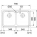 Franke Logica LLX 620, 790x500 mm, nerezový dvojdrez 101.0199.870