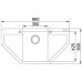 Franke Maris MRG 612 E, 960x500 mm, fragranitový drez, vanilka 114.0285.596