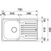 Franke Polar PXN 611-78, 780x490 mm, nerezový drez 101.0286.080