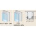 RONAL FUT2 Fun pevná stena (rovnoběž.) s 2otoč.stěnami 120cm, chróm / Cristal FUT212005044