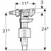 Geberit Napúšťací ventil pre splachovacie nádržky 240.700.00.1