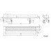 CORNER 67 nerezový kanálik s krycím roštom, k stene 670x130mm