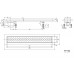 FLOW 87 nerezový kanálik s krycím roštom, do priestoru 870x150mm