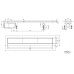 FLOW 77 nerezový kanálik s roštom pre obklad, do priestoru 770x150mm